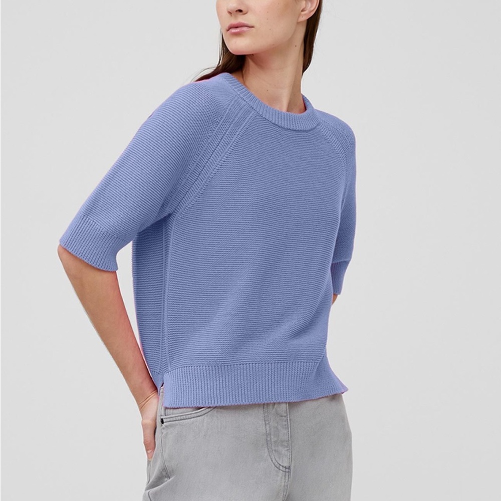 VTG Laura Scott Lavender Knit Short Sleeve Sweater